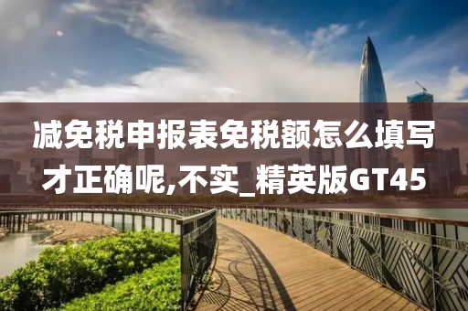 减免税申报表免税额怎么填写才正确呢,不实_精英版GT45