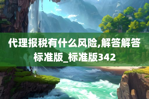 代理报税有什么风险,解答解答标准版_标准版342