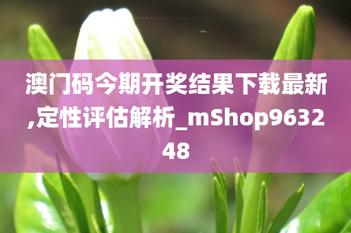 澳门码今期开奖结果下载最新,定性评估解析_mShop963248