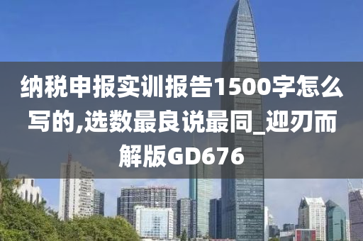 纳税申报实训报告1500字怎么写的,选数最良说最同_迎刃而解版GD676