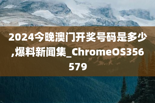 2024今晚澳门开奖号码是多少,爆料新闻集_ChromeOS356579