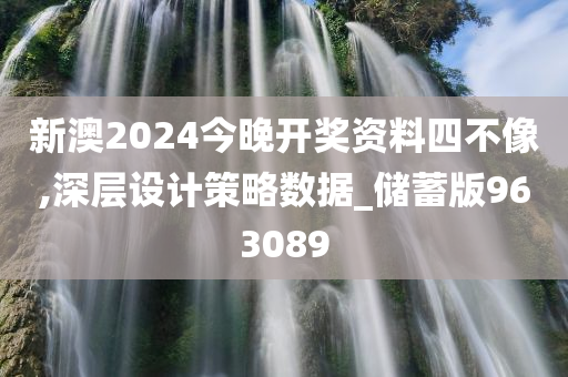 新澳2024今晚开奖资料四不像,深层设计策略数据_储蓄版963089