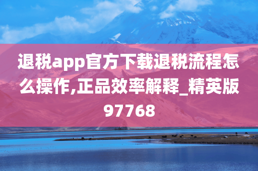 退税app官方下载退税流程怎么操作,正品效率解释_精英版97768