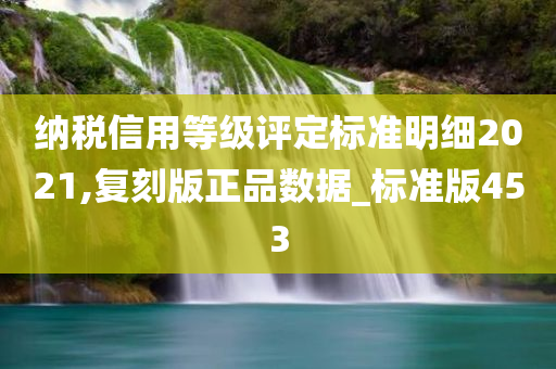 纳税信用等级评定标准明细2021,复刻版正品数据_标准版453