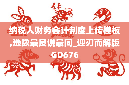 纳税人财务会计制度上传模板,选数最良说最同_迎刃而解版GD676