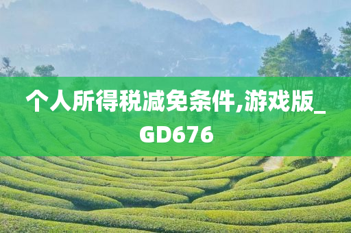 个人所得税减免条件,游戏版_GD676