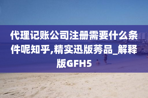 代理记账公司注册需要什么条件呢知乎,精实迅版莠品_解释版GFH5