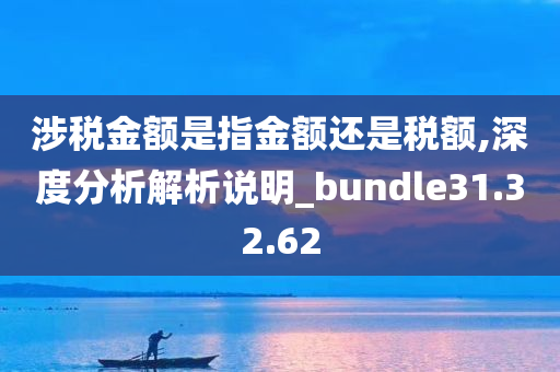 涉税金额是指金额还是税额,深度分析解析说明_bundle31.32.62