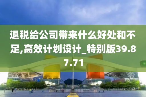 退税给公司带来什么好处和不足,高效计划设计_特别版39.87.71