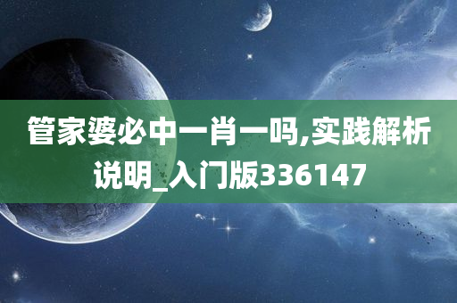 管家婆必中一肖一吗,实践解析说明_入门版336147