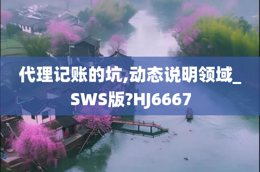 代理记账的坑,动态说明领域_SWS版?HJ6667