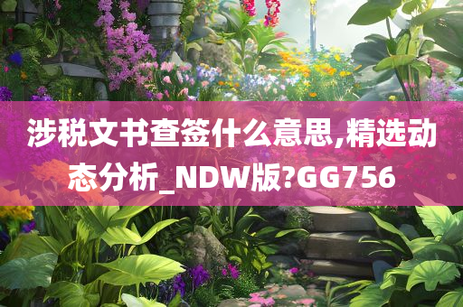 涉税文书查签什么意思,精选动态分析_NDW版?GG756