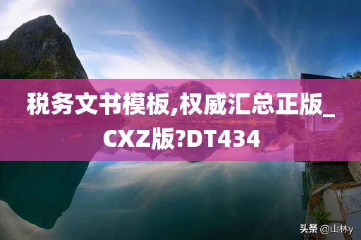 税务文书模板,权威汇总正版_CXZ版?DT434