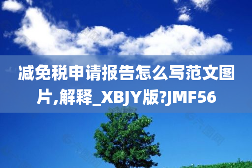 减免税申请报告怎么写范文图片,解释_XBJY版?JMF56