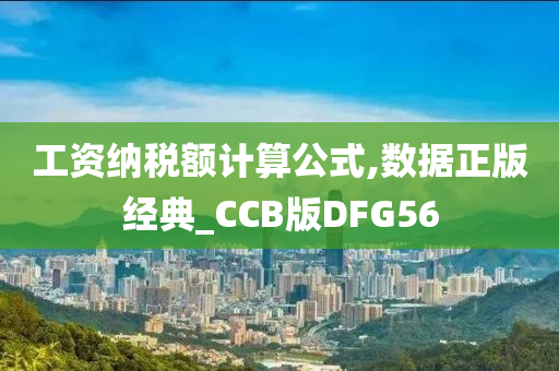 工资纳税额计算公式,数据正版经典_CCB版DFG56