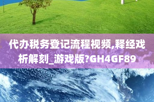 代办税务登记流程视频,释经戏析解刻_游戏版?GH4GF89