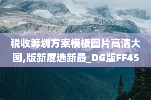 税收筹划方案模板图片高清大图,版新度选新最_DG版FF45