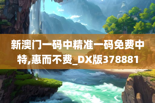 新澳门一码中精准一码免费中特,惠而不费_DX版378881