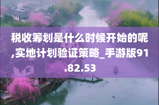 税收筹划是什么时候开始的呢,实地计划验证策略_手游版91.82.53