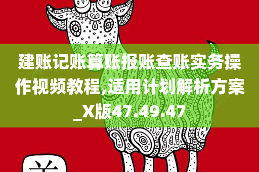 建账记账算账报账查账实务操作视频教程,适用计划解析方案_X版47.49.47