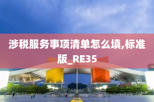 涉税服务事项清单怎么填,标准版_RE35