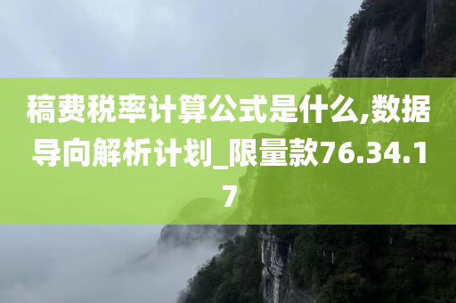 稿费税率计算公式是什么,数据导向解析计划_限量款76.34.17