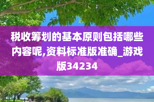 税收筹划的基本原则包括哪些内容呢,资料标准版准确_游戏版34234