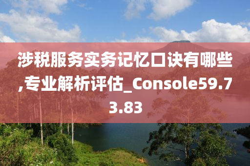 涉税服务实务记忆口诀有哪些,专业解析评估_Console59.73.83