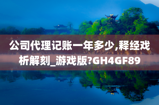 公司代理记账一年多少,释经戏析解刻_游戏版?GH4GF89