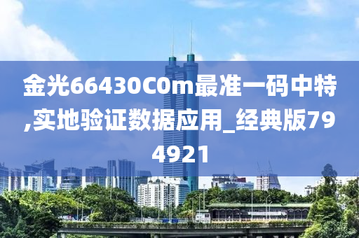 金光66430C0m最准一码中特,实地验证数据应用_经典版794921