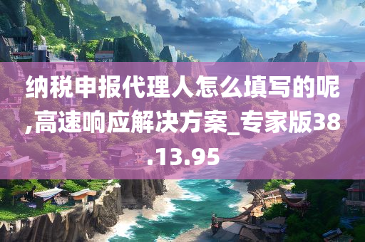 纳税申报代理人怎么填写的呢,高速响应解决方案_专家版38.13.95