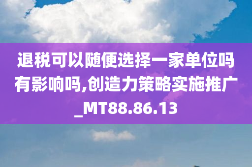 退税可以随便选择一家单位吗有影响吗,创造力策略实施推广_MT88.86.13