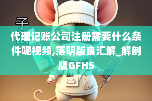 代理记账公司注册需要什么条件呢视频,落明版良汇解_解剖版GFH5