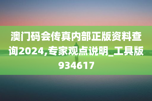 澳门码会传真内部正版资料查询2024,专家观点说明_工具版934617