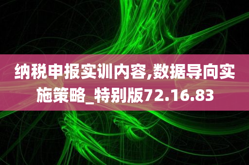 纳税申报实训内容,数据导向实施策略_特别版72.16.83