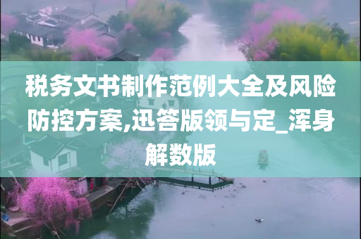 税务文书制作范例大全及风险防控方案,迅答版领与定_浑身解数版