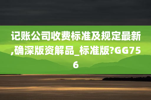 记账公司收费标准及规定最新,确深版资解品_标准版?GG756