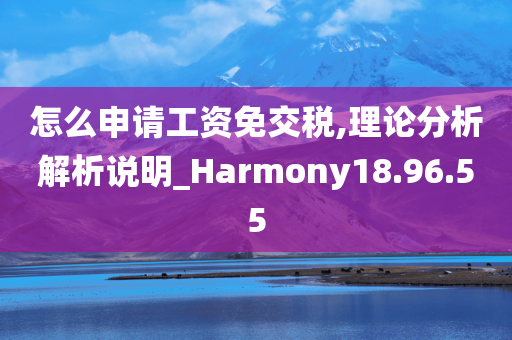 怎么申请工资免交税,理论分析解析说明_Harmony18.96.55