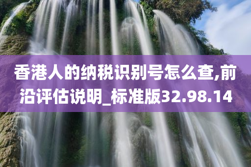 香港人的纳税识别号怎么查,前沿评估说明_标准版32.98.14