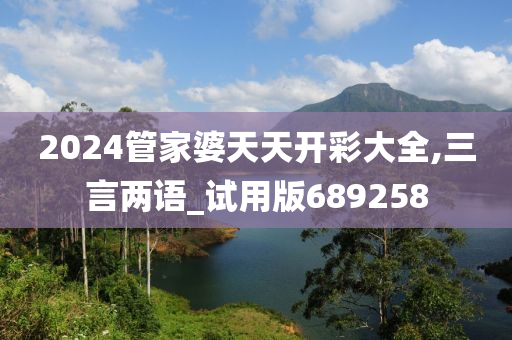 2024管家婆天天开彩大全,三言两语_试用版689258