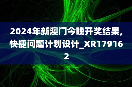 2024年新澳门今晚开奖结果,快捷问题计划设计_XR179162