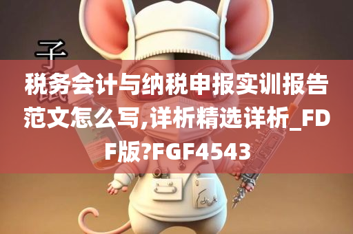 税务会计与纳税申报实训报告范文怎么写,详析精选详析_FDF版?FGF4543