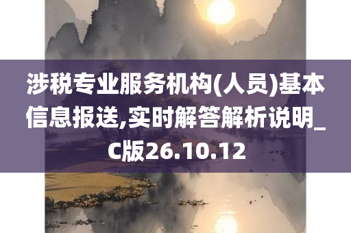 涉税专业服务机构(人员)基本信息报送,实时解答解析说明_C版26.10.12