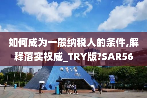 如何成为一般纳税人的条件,解释落实权威_TRY版?SAR56