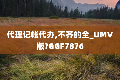 代理记帐代办,不齐的全_UMV版?GGF7876