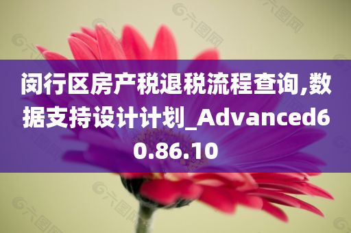 闵行区房产税退税流程查询,数据支持设计计划_Advanced60.86.10