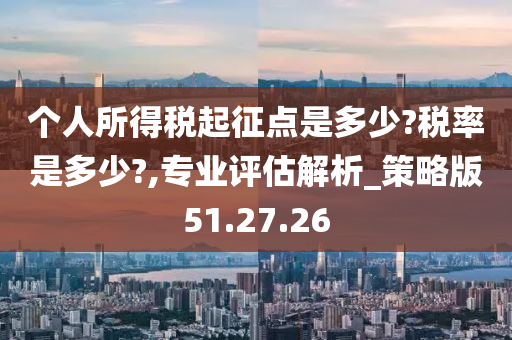 个人所得税起征点是多少?税率是多少?,专业评估解析_策略版51.27.26