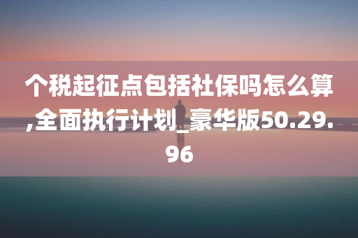 个税起征点包括社保吗怎么算,全面执行计划_豪华版50.29.96