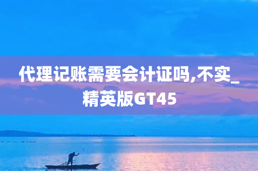 代理记账需要会计证吗,不实_精英版GT45