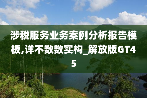 涉税服务业务案例分析报告模板,详不数数实构_解放版GT45